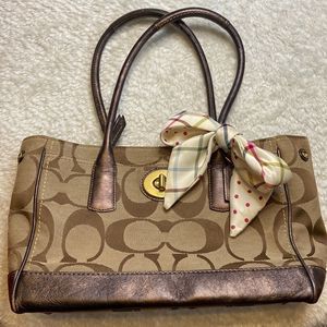 Coach Madeline Satchel w/Scarf Purse/Bag